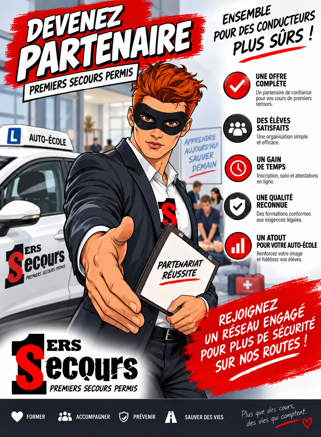 Devenir partenaire de 1ers Secours Permis